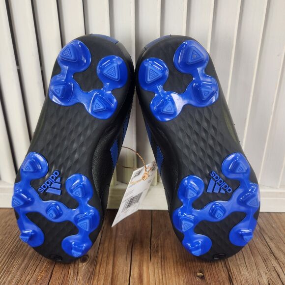 Adidas Goletto VIII FG Junior Size 11K Black Blue Athletic Soccer Cleats GX6906 - Picture 8 of 11